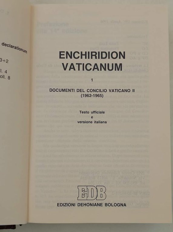 ENCHIRIDION VATICANUM-1 DOCUMENTI DEL CONCILIO VATICANO II(1962-1965) (1996)
