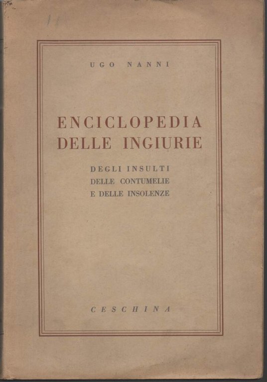 ENCICLOPEDIA DELLE INGIURIE (1953)