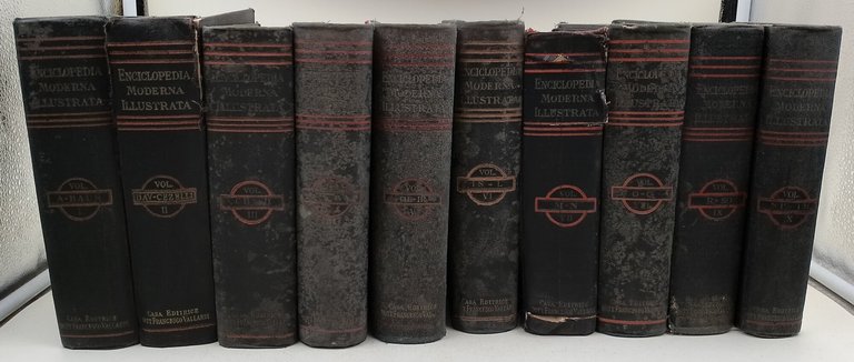 Enciclopedia Moderna illustrata-dizionario universale di cognizioni utili- 10 voll.