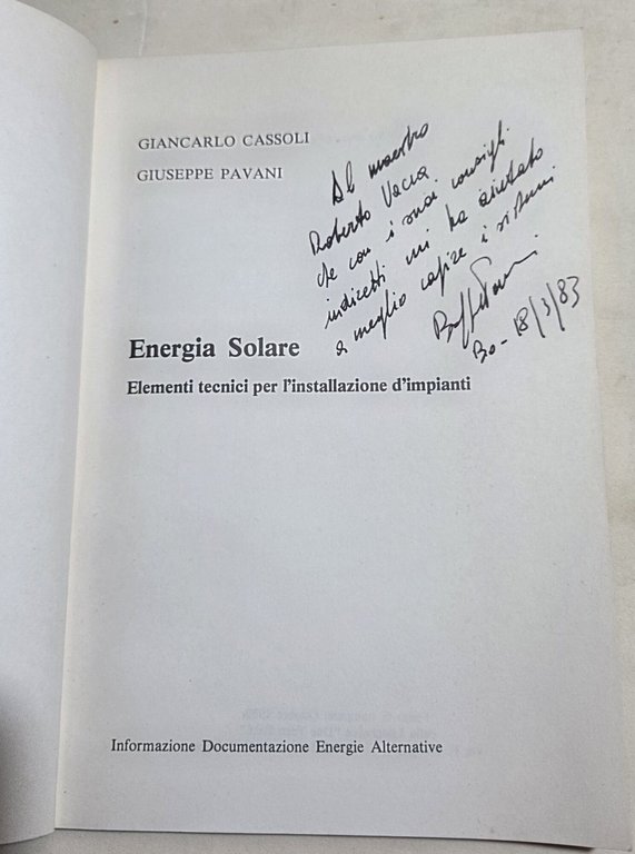 Energia solare - Elementi tecnici per l'istallazione degli impianti
