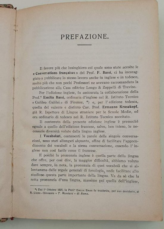 ENGLISH CONVERSATIONS IN FOUR PARTS, FOR ITALIANS(1925)