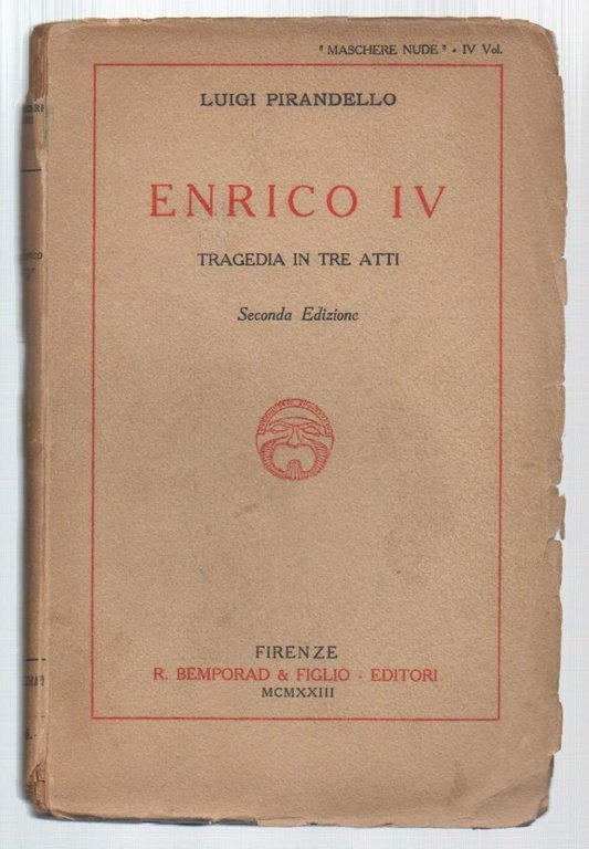 ENRICO IV-Tragedia in tre atti (1923)