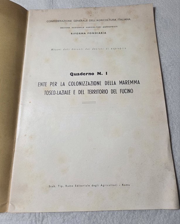 Ente per la colonizzazione della Maremma Tosco-Laziale e del Fucino | Immagine Gallery 2