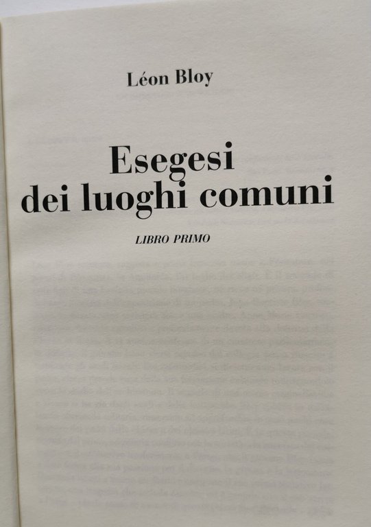 Esegesi dei luoghi comuni. Libro primo