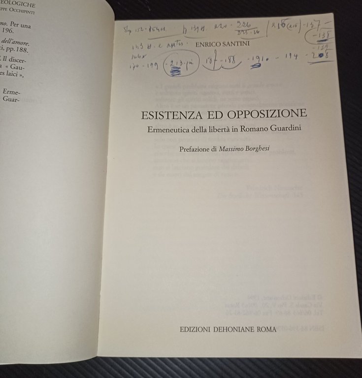 Esistenza ed opposizione Ermeneutica della libertà in Romano Guardini