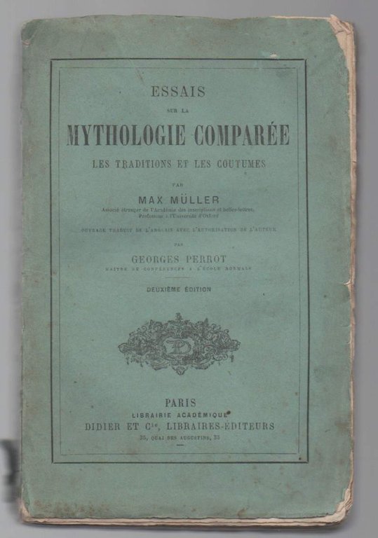 ESSAIS SUR LA MYTHOLOGIE COMPAREE les traditions et les coutumes …
