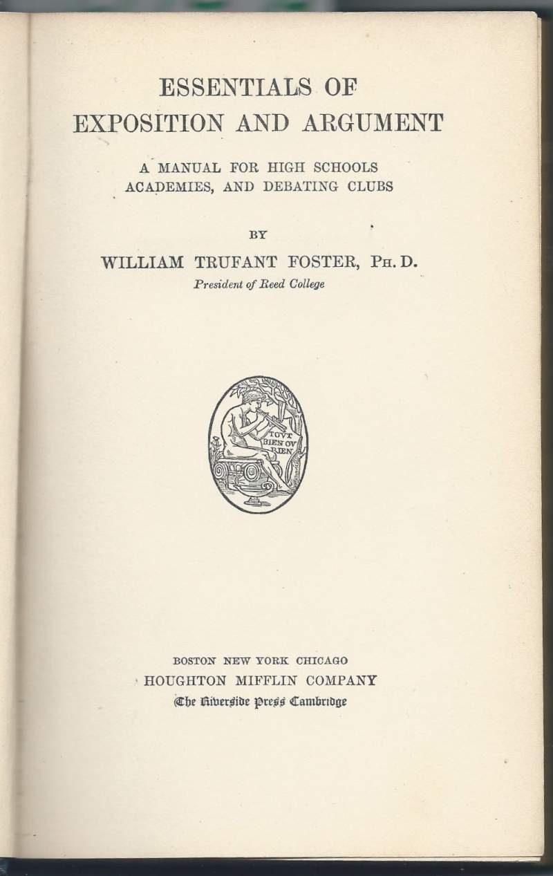 ESSENTIALS OF EXPOSITION AND ARGUMENT - A manual for high … | Immagine principale