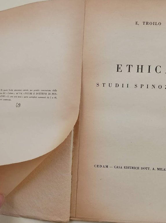 ETHICA STUDII SPINOZIANI