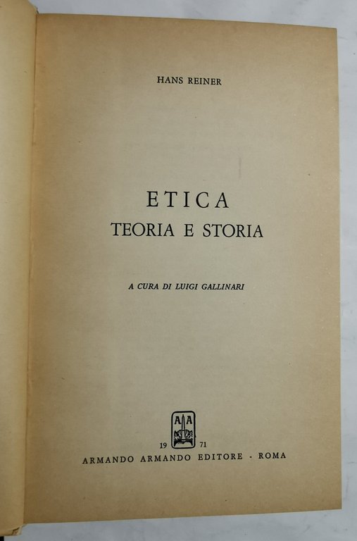 Etica - Teoria e storia