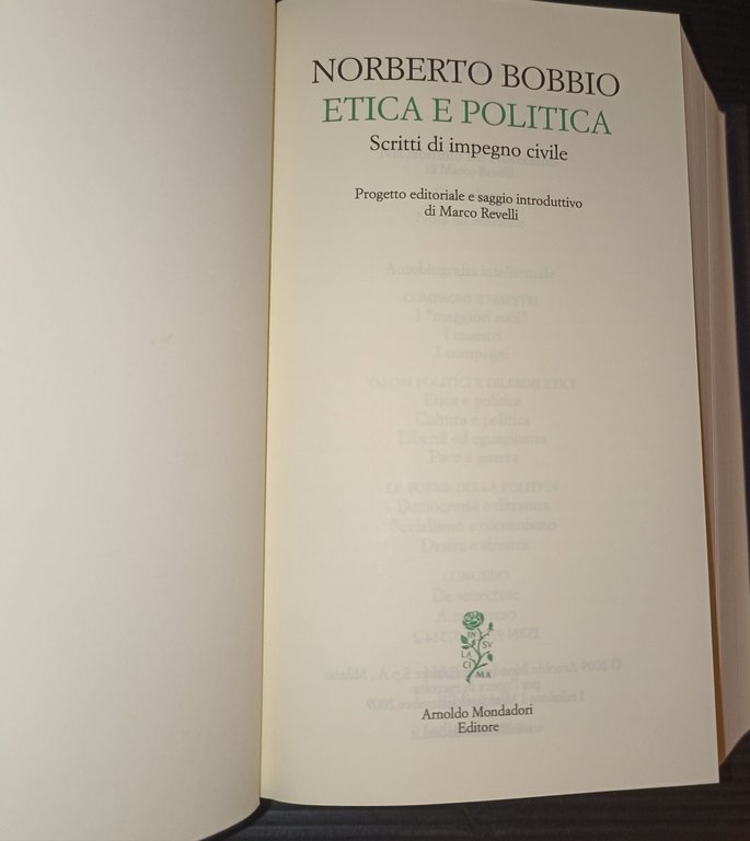 Etica e politica. Scritti di impegno civile