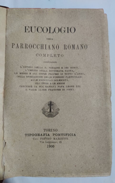 Eucologio ossia Parrocchiano Romano completo