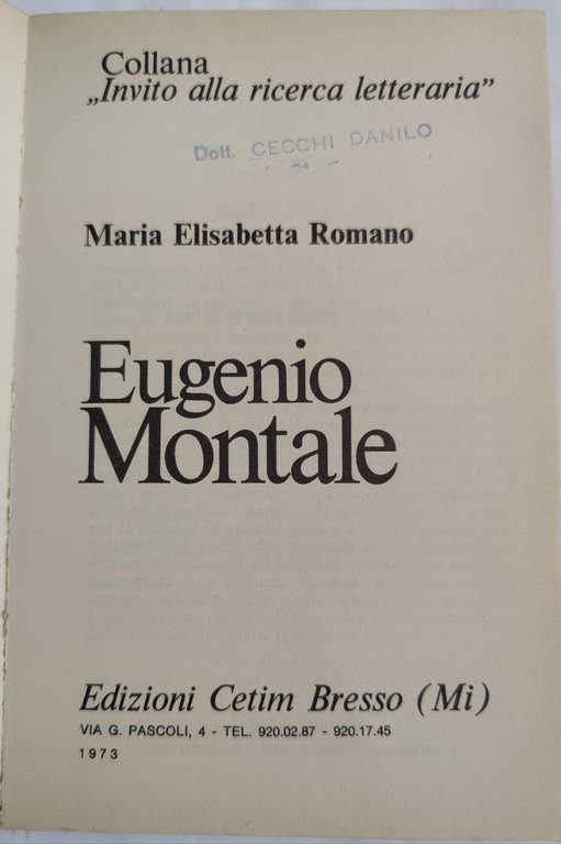 Eugenio Montale