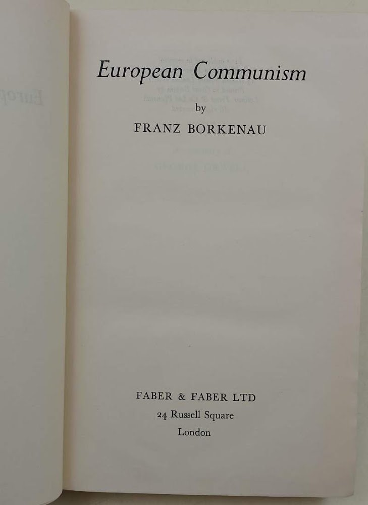 EUROPEAN COMMUNISM(1953)
