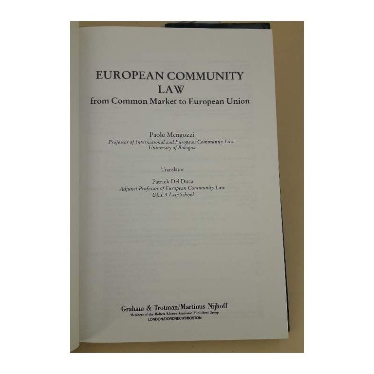 EUROPEAN COMMUNITY LAW(1992)