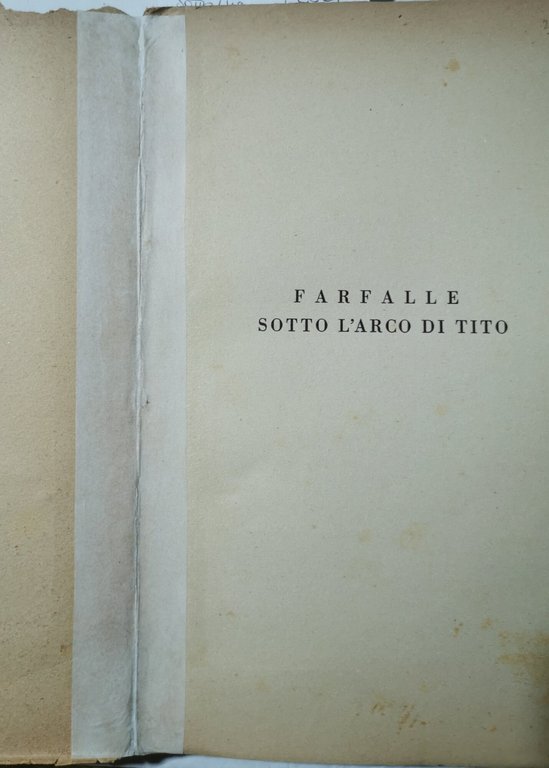 Farfalle sotto l'Arco di Tito - Cose e persone della …