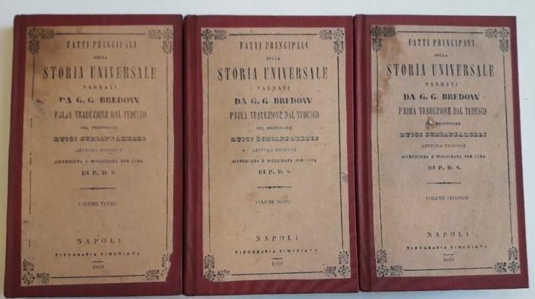 FATTI PRINCIPALI DELLA STORIA UNIVERSALE narrati da G.G. Bredow-3 voll. …