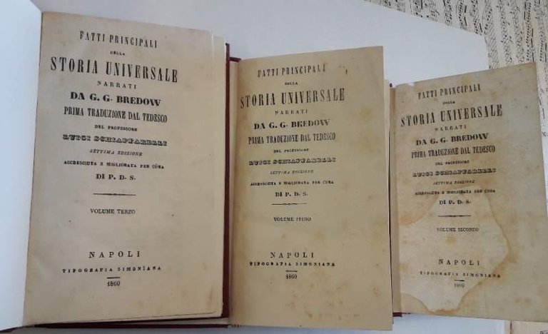 FATTI PRINCIPALI DELLA STORIA UNIVERSALE narrati da G.G. Bredow-3 voll. …