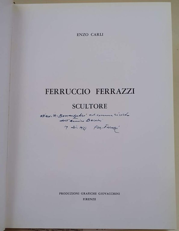 FERRUCCIO FERRAZZI SCULTORE( 1974)
