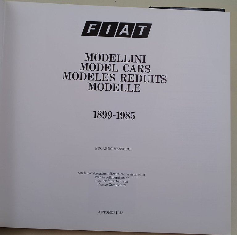 Fiat-Modellini-Model cars- Modeles reduits- Modelle- 1899-1985