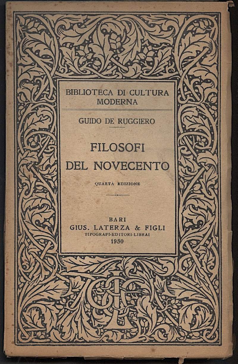 FILOSOFI DEL NOVECENTO (1950)