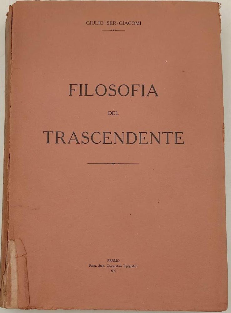 FILOSOFIA DEL TRASCENDENTE(1943)