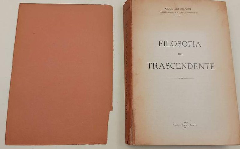 FILOSOFIA DEL TRASCENDENTE(1943)