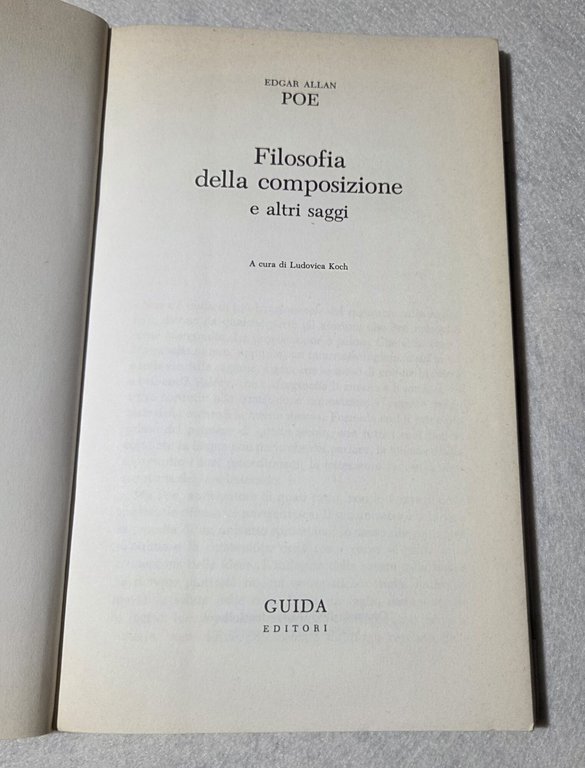 Filosofia della composizione e altri saggi | Immagine Gallery 2