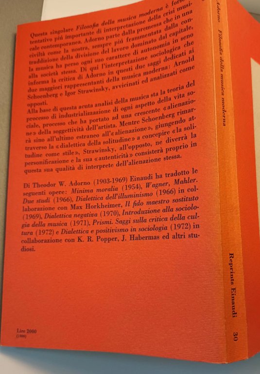 Filosofia della musica moderna