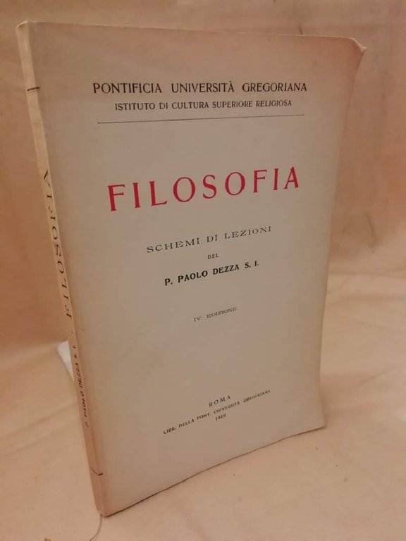 FILOSOFIA schemi di lezioni (1949)