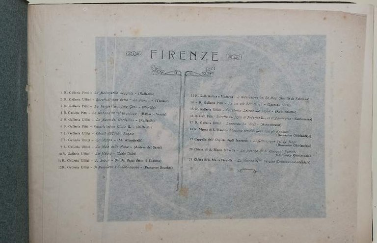 FIRENZE- ALBUM DI 21 TAVOLE
