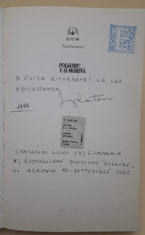 FOLGORE!... E SI MORIVA-DIARIO DI UN PARACADUTISTA(1995)