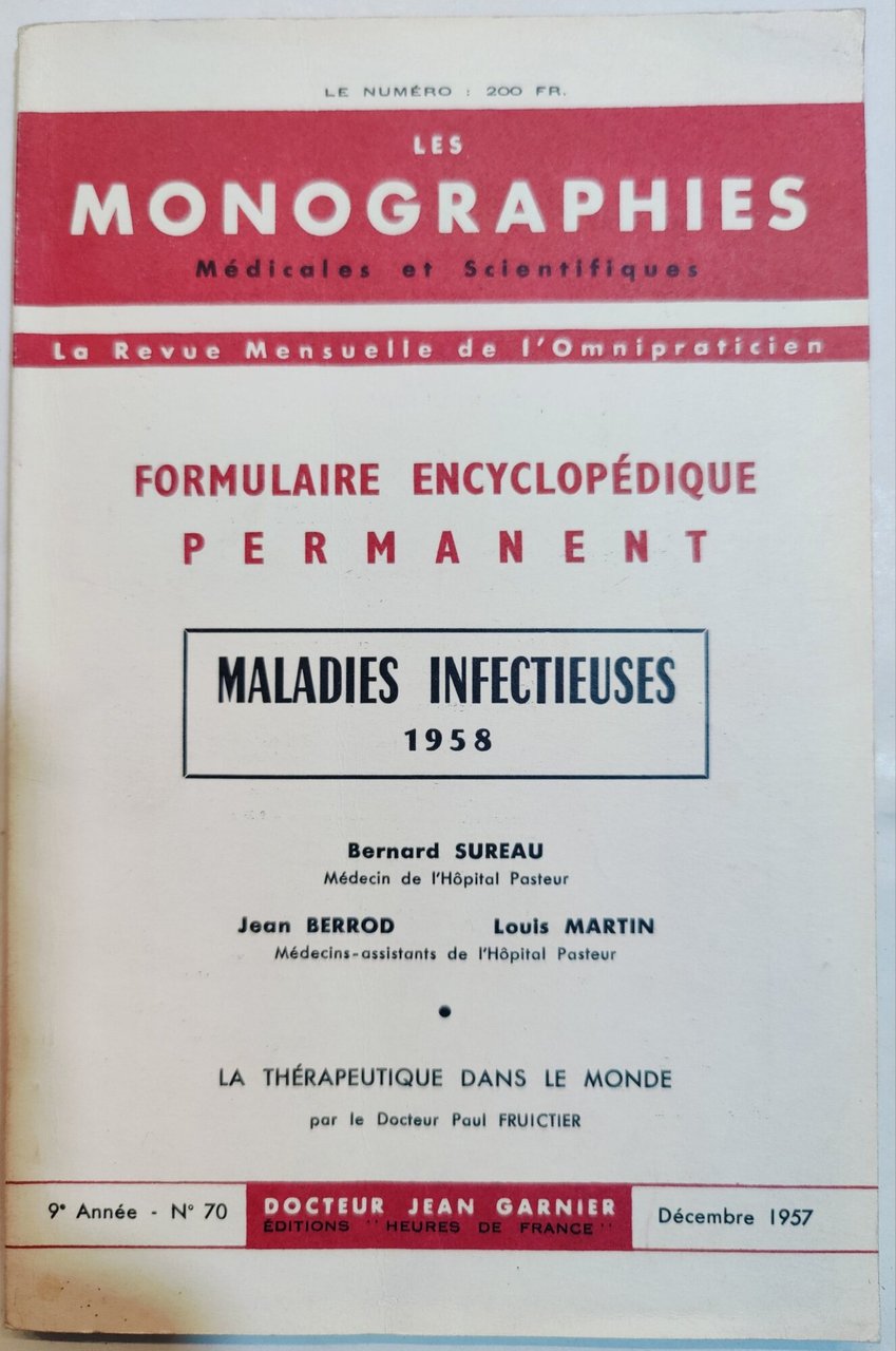 Formulaire encyclopédique permanent - Maladies infectieuses