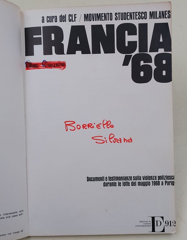 Francia '68 doccumenti e testimonianze sulla violenza poliziesca durante le …