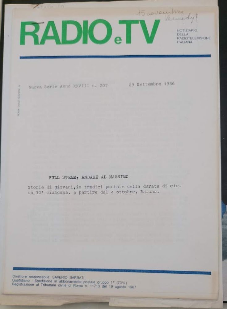 FULL STEAM-ANDARE AL MASSIMO(1986)