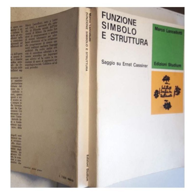 FUNZIONE SIMBOLO E STRUTTURA-SAGGIO SU ERNST CASSIRER(1974)