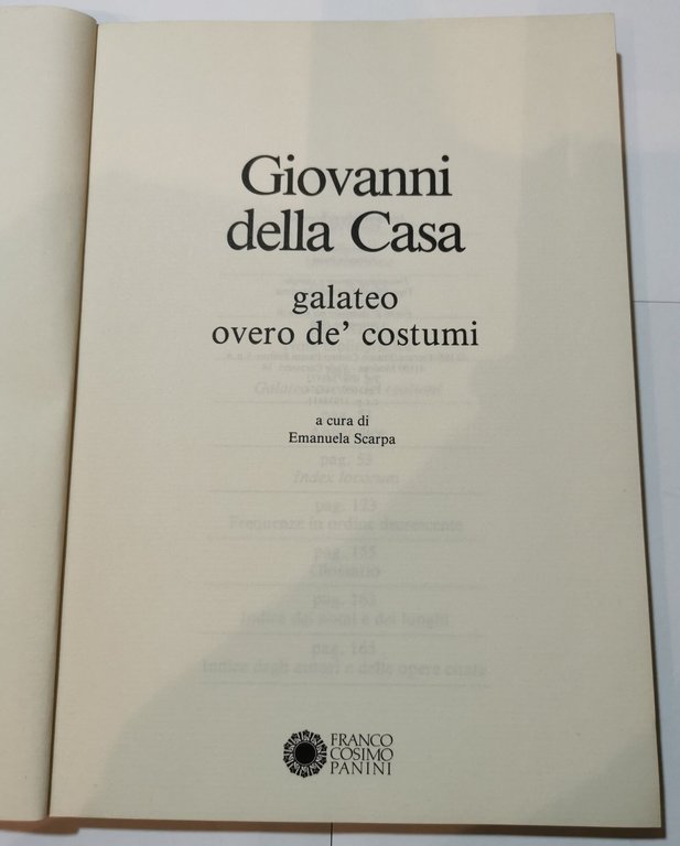 Galateo overo de' costumi