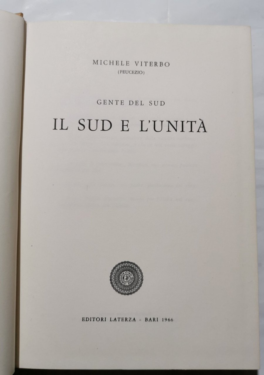 Gente del sud- Il Sud e l'Unità