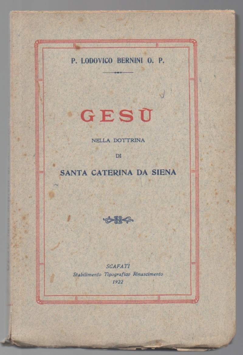 GESU' NELLA DOTTRINA DI SANTA CATERINA DA SIENA (1922) | Immagine principale