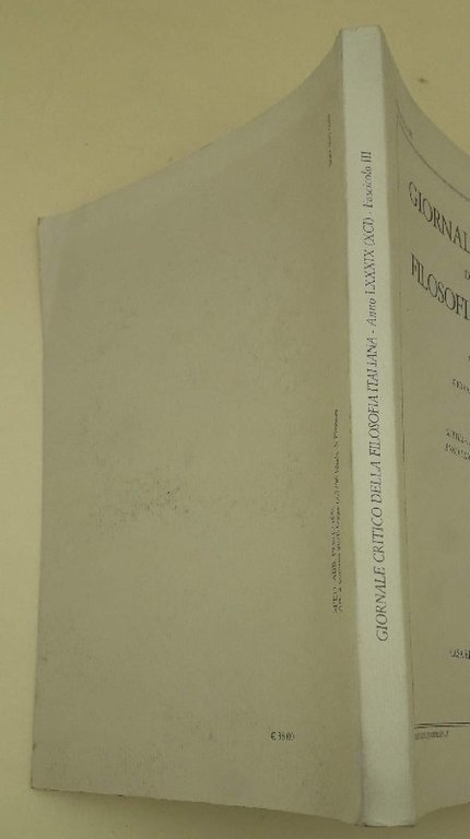 GIORNALE CRITICO DELLA FILOSOFIA ITALIANA FONDATO DA GIOVANNI GENTILE(2010)