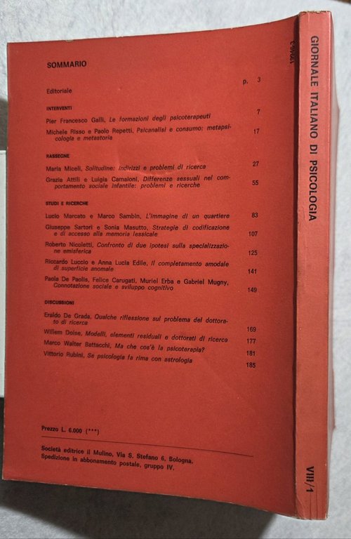 Giornale Italiano di Psicologia - Vol. VIII - n 1 | Immagine Gallery 3