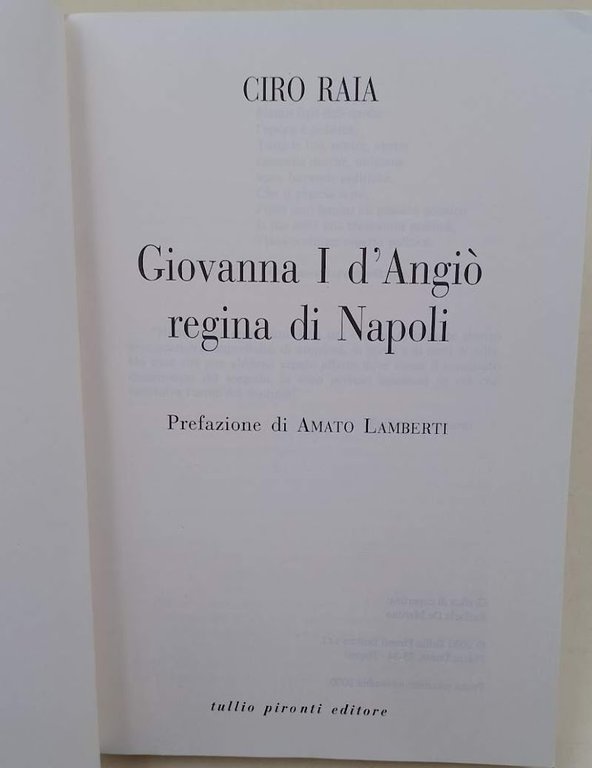 GIOVANNA I D'ANGIO' REGINA DI NAPOLI(2000)