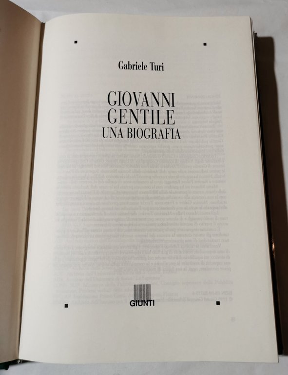Giovanni Gentile,-una biografia.