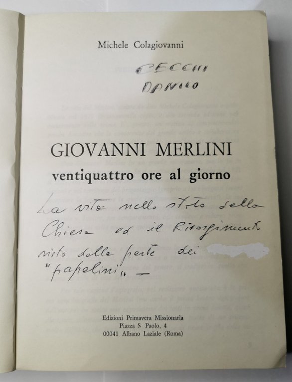 Giovanni Merlini - ventiquattro ore al giorno