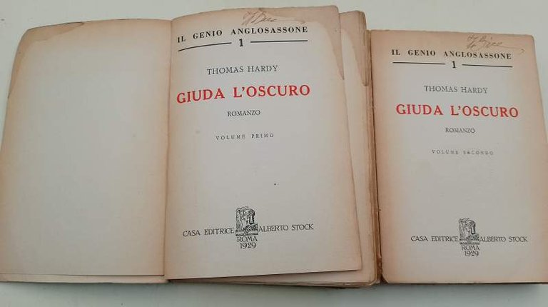 GIUDA L'OSCURO-2 VOLL.( 1929)