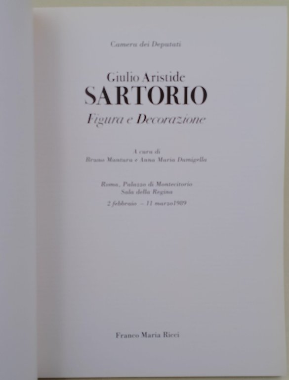 Giulio Aristide Sartorio- Figura e decorazione