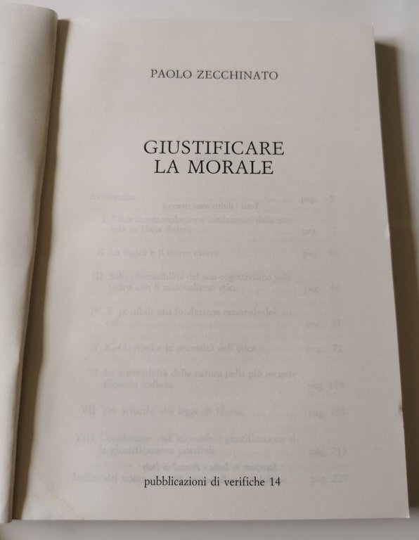 Giustificare la morale