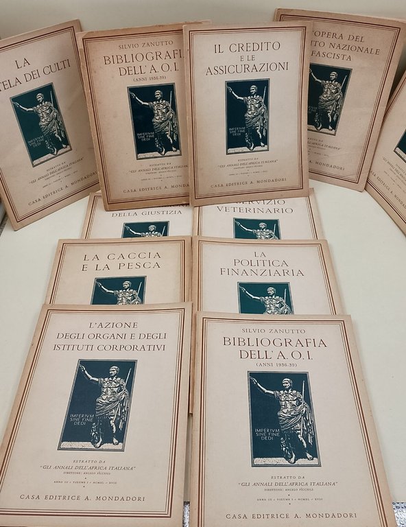 Gli Annali dell'Africa italiana-estratti Anno III vol. I- 10 voll.