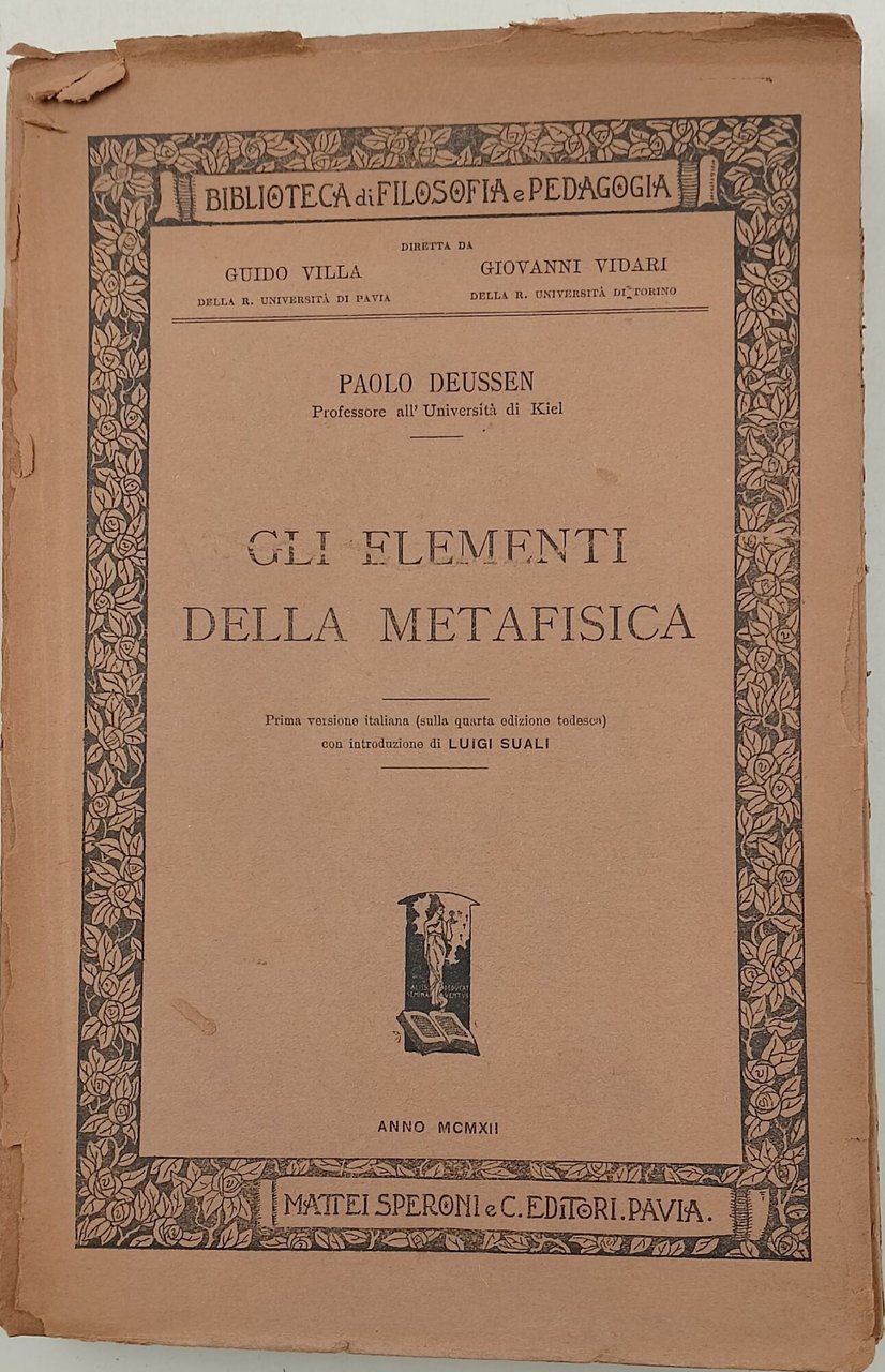 Gli elementi della Metafisica