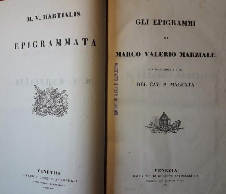 GLI EPIGRAMMI DI MARCO VALERIO MARZIALE CON TRADUZIONE E NOTE …