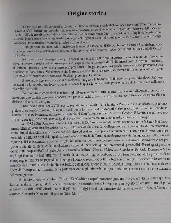 GLI ITALO-ALBANESI/ARBERESHET E ITALISE- NIKO XHUFKA( 1996)